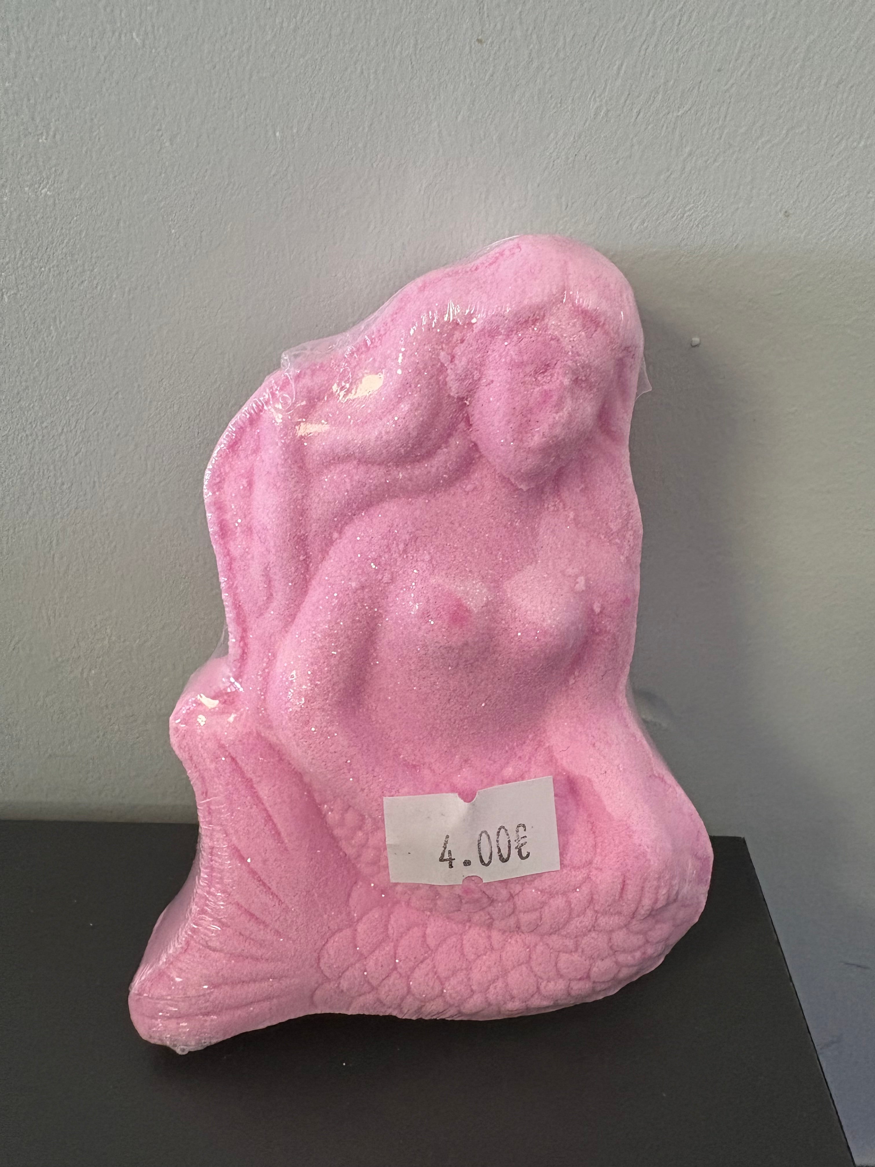 Bombe de bain pailletée rose