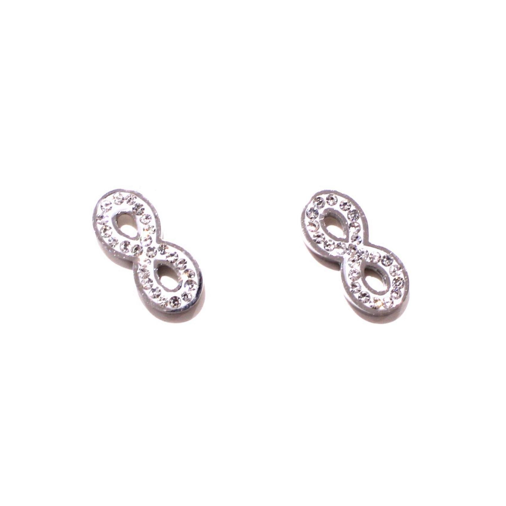 Boucles d'oreilles infini strass argenté