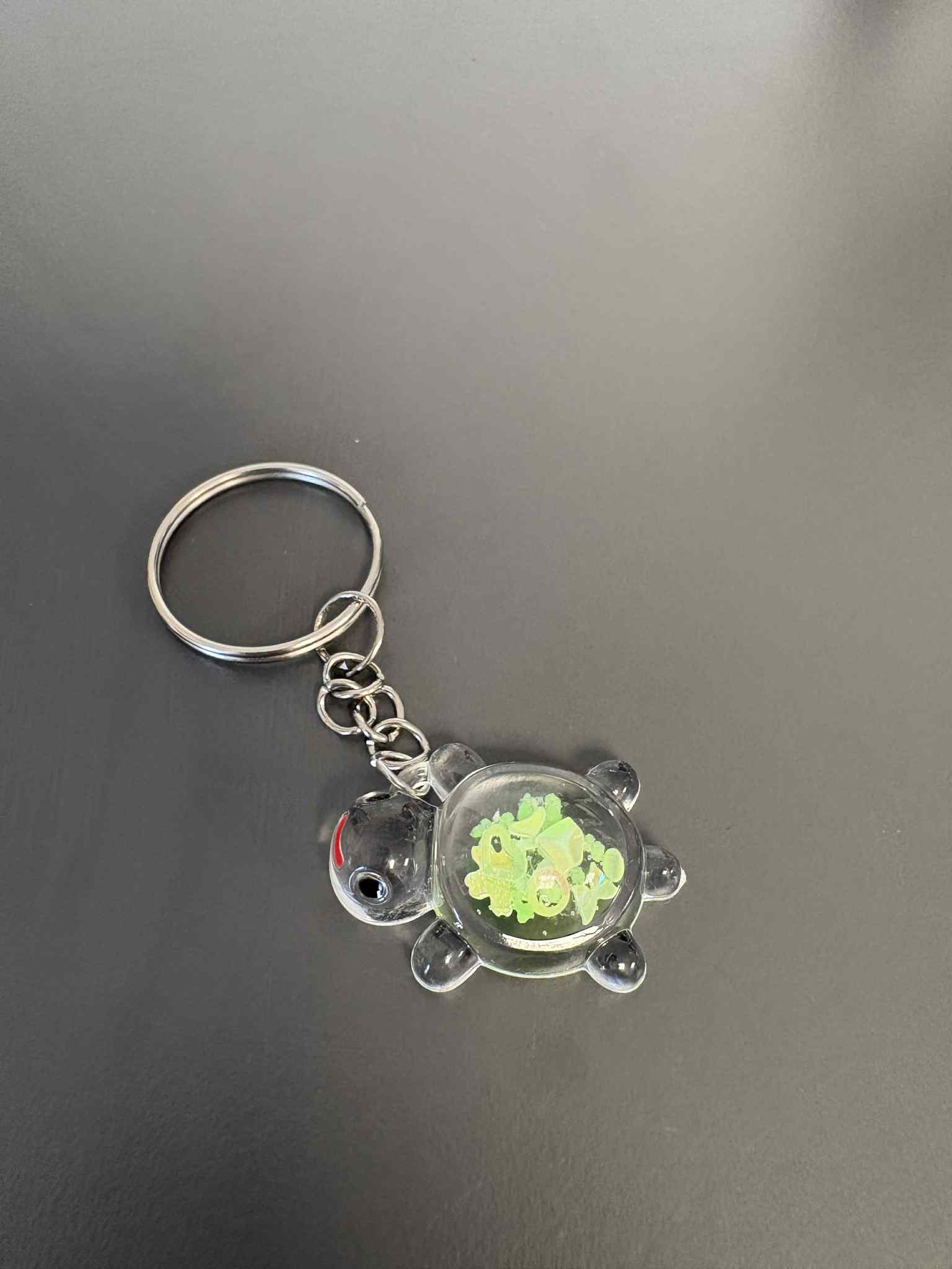 Mini porte clé tortue avec paillettes