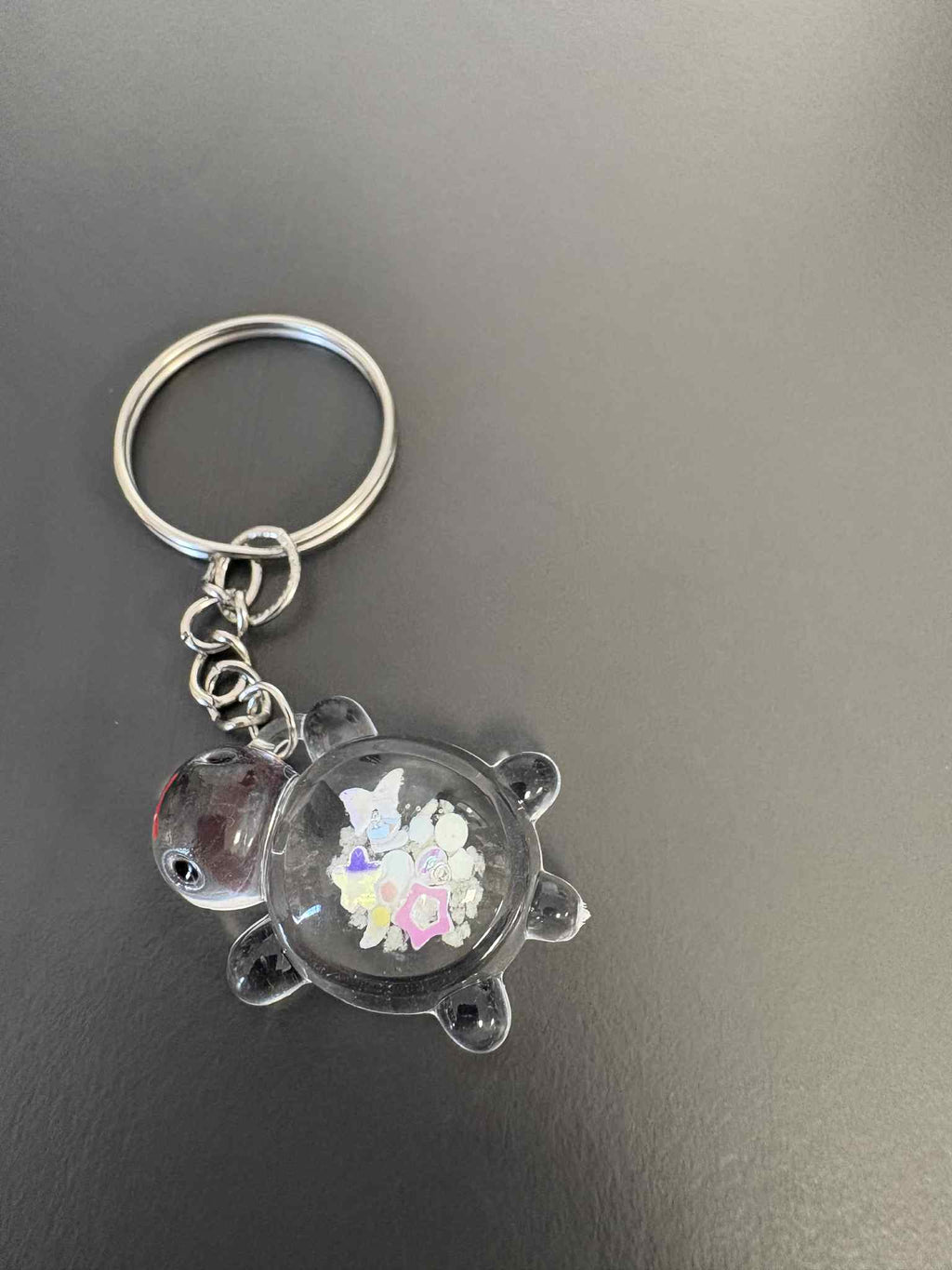 Mini porte clé tortue avec paillettes
