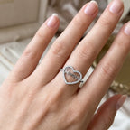 Bague cœur "MAMAN" avec strass