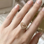 Bague cœur "MAMAN" avec strass