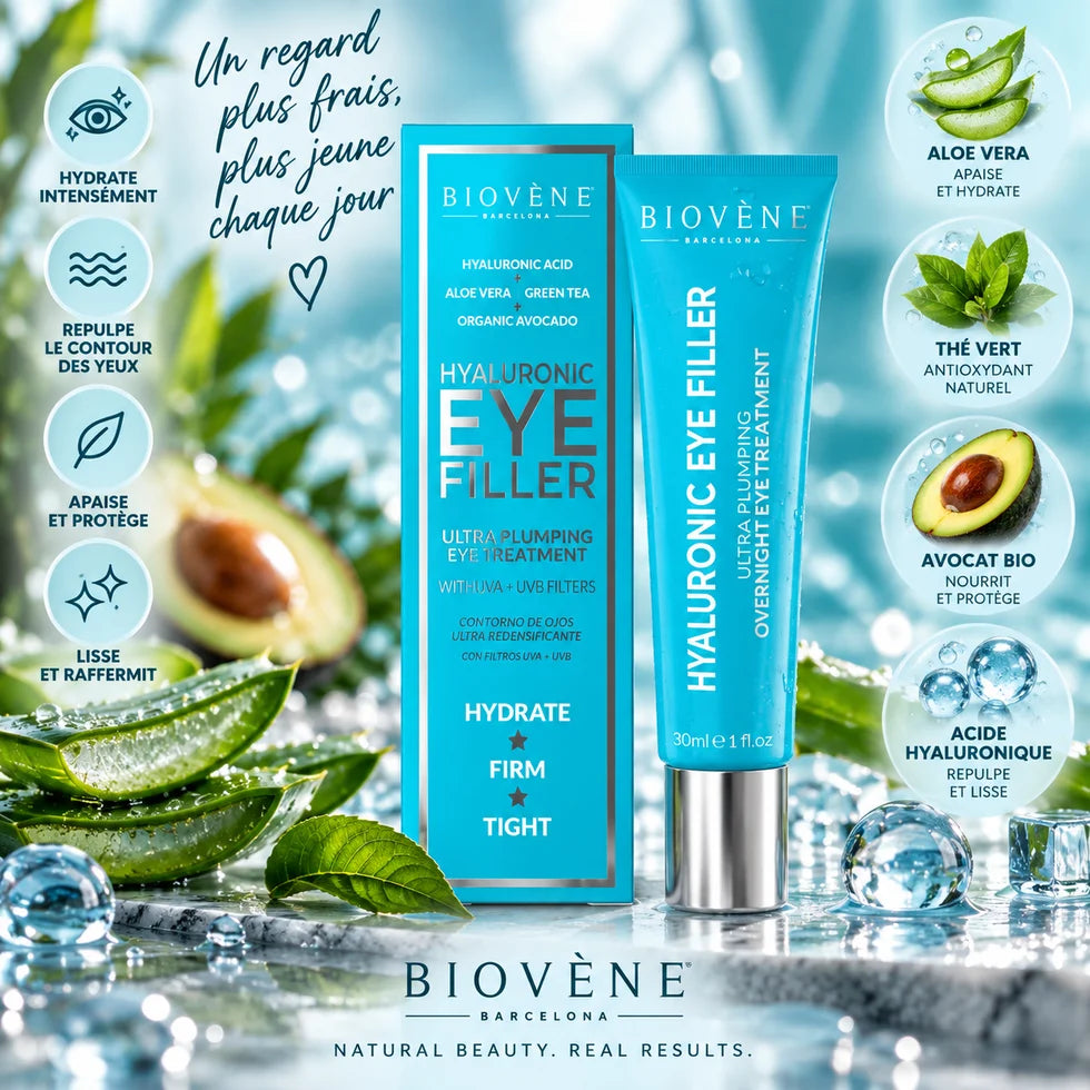 Hyaluronic Eye Filler – Biovène Barcelona – Soin contour des yeux 30 ml