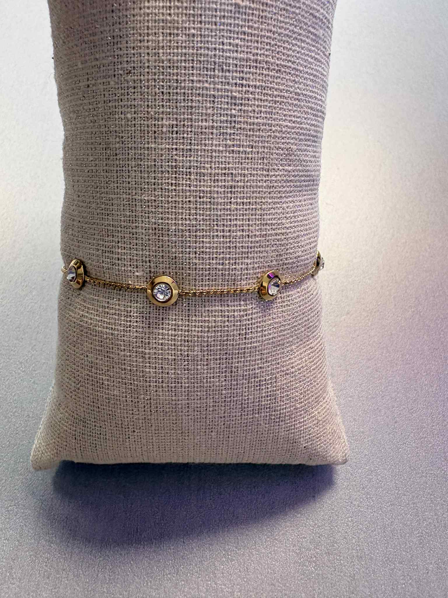 Bracelet or et strass