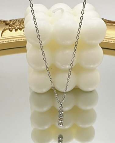 Collier barre strass
