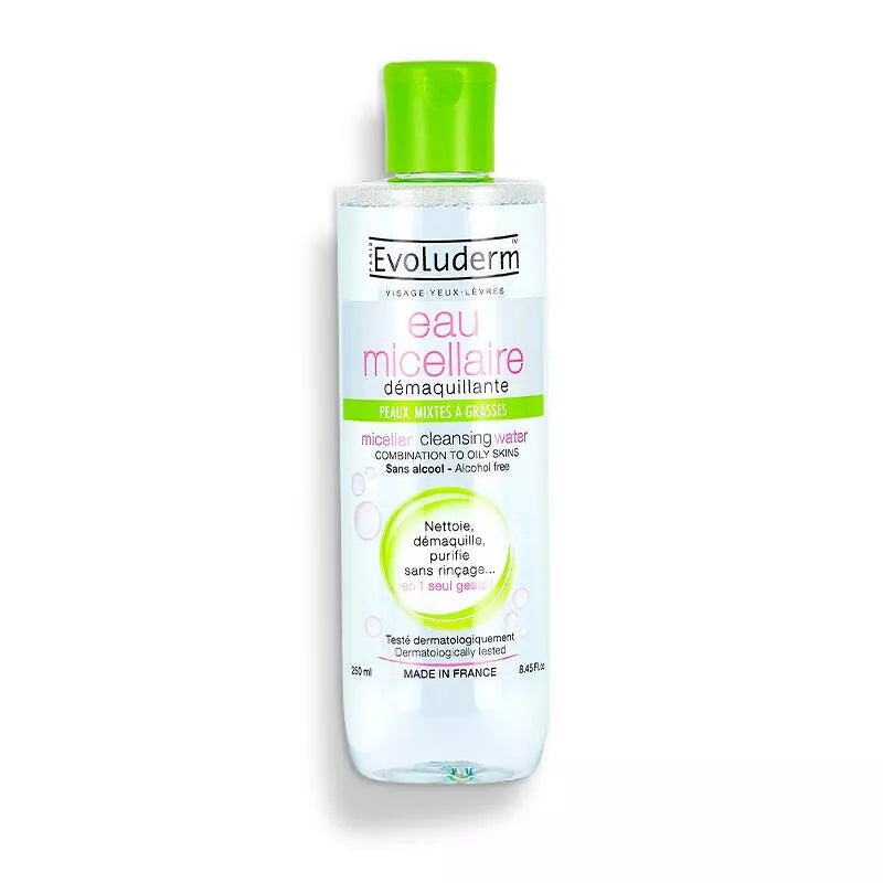 Eau Micellaire Démaquillante Peaux Mixtes À Grasses - 250ml - 93% d'Ingrédients d'Origine Naturelle