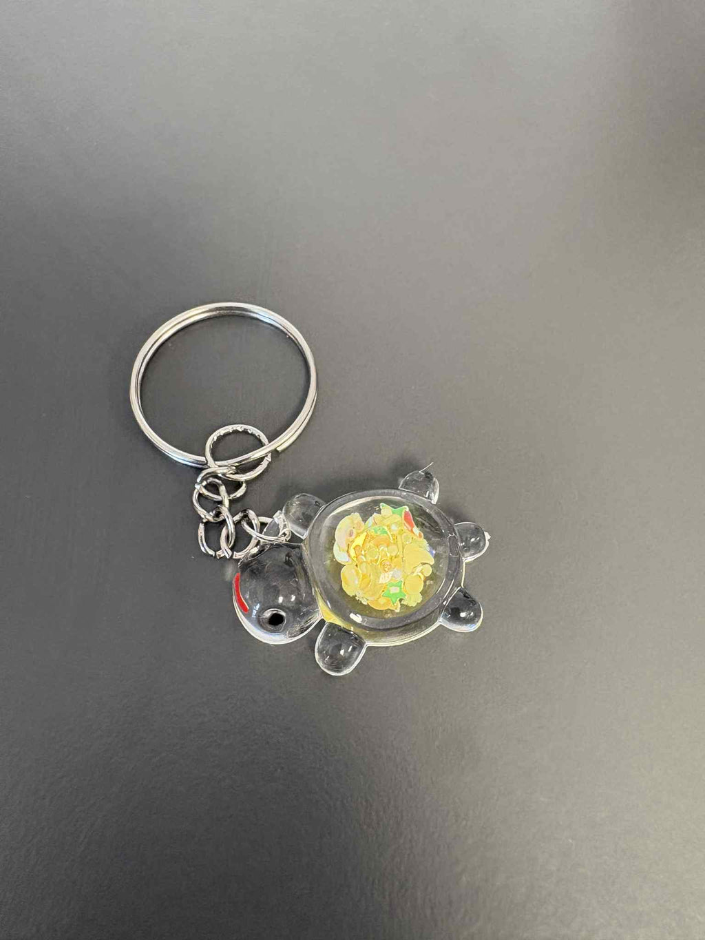 Mini porte clé tortue avec paillettes