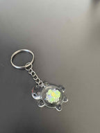 Mini porte clé tortue avec paillettes