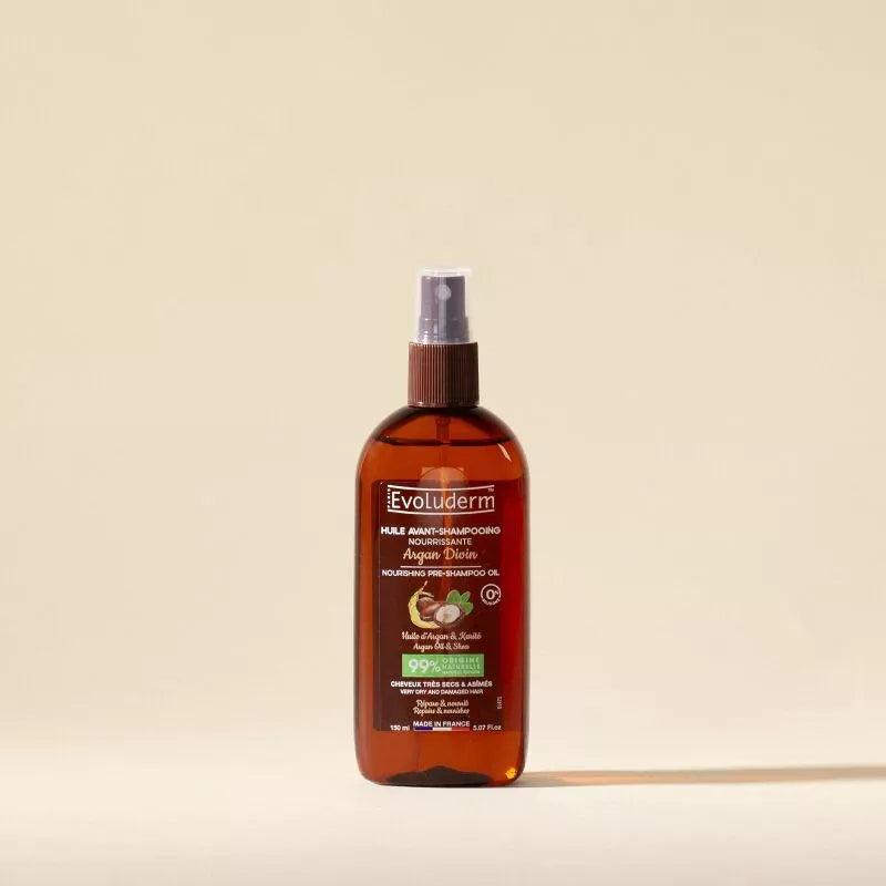 Huile Avant-Shampoing Nourrissante Argan Divin - 150ml - 99% d'Ingrédients d'Origine Naturelle