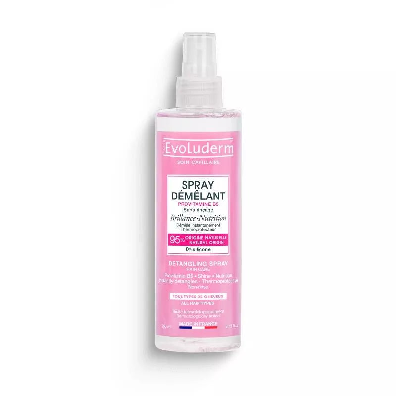 Spray Démêlant Thermo-protecteur - 250ml - 95% d'Ingrédients d'Origine Naturelle